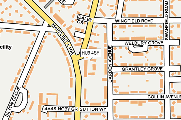 HU9 4SF map - OS OpenMap – Local (Ordnance Survey) HU9 4SF map - OS OpenMap – Local (Ordnance Survey)