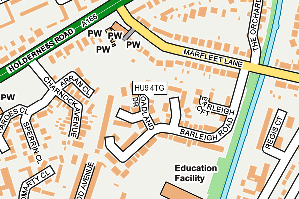 HU9 4TG map - OS OpenMap – Local (Ordnance Survey) HU9 4TG map - OS OpenMap – Local (Ordnance Survey)