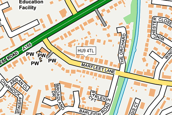 HU9 4TL map - OS OpenMap – Local (Ordnance Survey) HU9 4TL map - OS OpenMap – Local (Ordnance Survey)