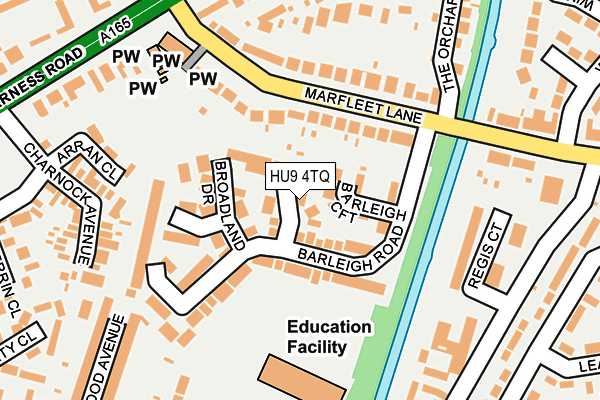 HU9 4TQ map - OS OpenMap – Local (Ordnance Survey) HU9 4TQ map - OS OpenMap – Local (Ordnance Survey)