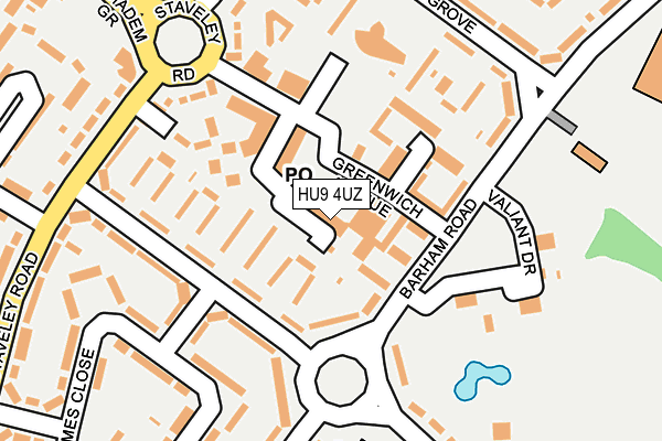 HU9 4UZ map - OS OpenMap – Local (Ordnance Survey) HU9 4UZ map - OS OpenMap – Local (Ordnance Survey)
