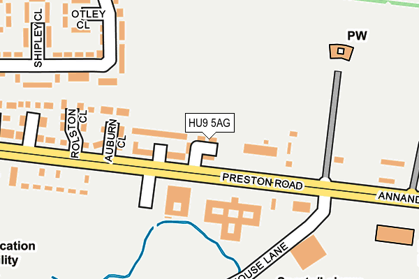 HU9 5AG map - OS OpenMap – Local (Ordnance Survey) HU9 5AG map - OS OpenMap – Local (Ordnance Survey)