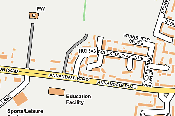 HU9 5AS map - OS OpenMap – Local (Ordnance Survey) HU9 5AS map - OS OpenMap – Local (Ordnance Survey)
