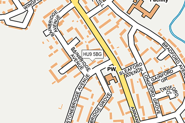 HU9 5BG map - OS OpenMap – Local (Ordnance Survey) HU9 5BG map - OS OpenMap – Local (Ordnance Survey)