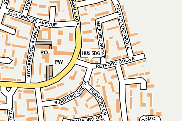 HU9 5DG map - OS OpenMap – Local (Ordnance Survey) HU9 5DG map - OS OpenMap – Local (Ordnance Survey)