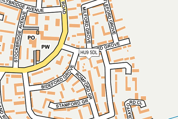 HU9 5DL map - OS OpenMap – Local (Ordnance Survey) HU9 5DL map - OS OpenMap – Local (Ordnance Survey)