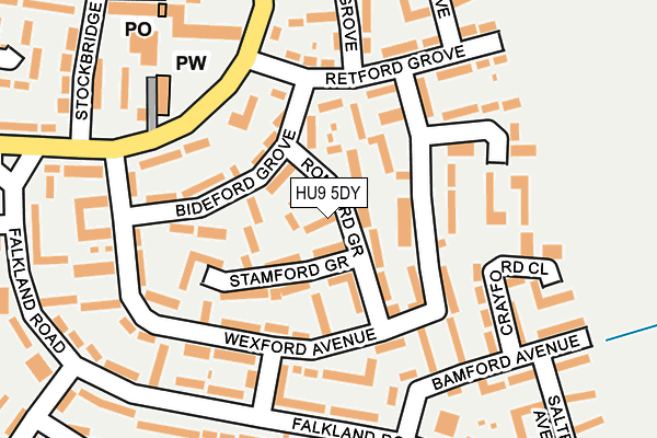 HU9 5DY map - OS OpenMap – Local (Ordnance Survey) HU9 5DY map - OS OpenMap – Local (Ordnance Survey)