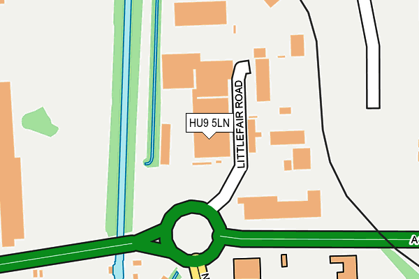 HU9 5LN map - OS OpenMap – Local (Ordnance Survey) HU9 5LN map - OS OpenMap – Local (Ordnance Survey)