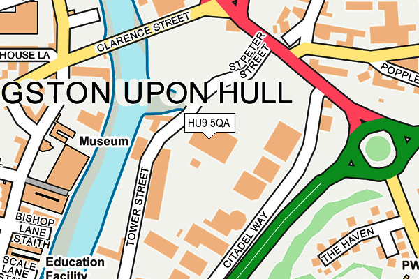 HU9 5QA map - OS OpenMap – Local (Ordnance Survey) HU9 5QA map - OS OpenMap – Local (Ordnance Survey)