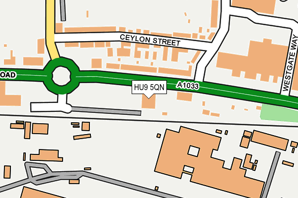 HU9 5QN map - OS OpenMap – Local (Ordnance Survey)
