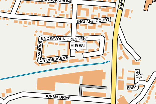 HU9 5SJ map - OS OpenMap – Local (Ordnance Survey) HU9 5SJ map - OS OpenMap – Local (Ordnance Survey)