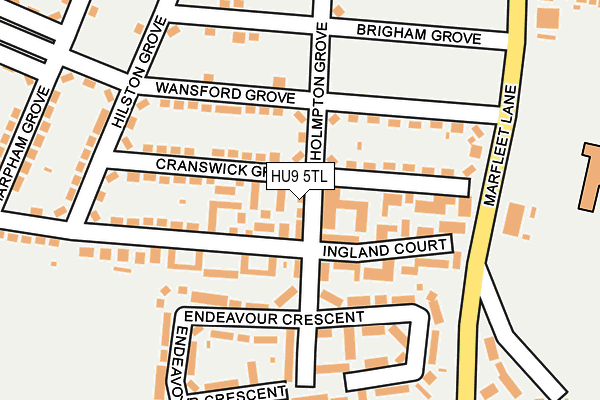 HU9 5TL map - OS OpenMap – Local (Ordnance Survey) HU9 5TL map - OS OpenMap – Local (Ordnance Survey)