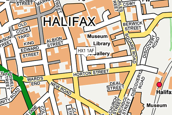 HX1 1AF map - OS OpenMap – Local (Ordnance Survey) HX1 1AF map - OS OpenMap – Local (Ordnance Survey)