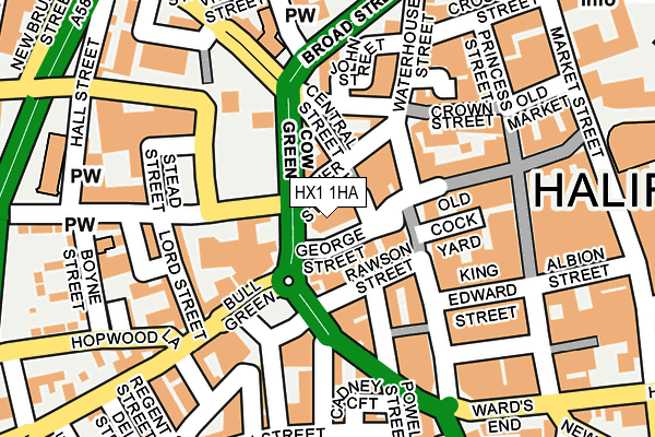 HX1 1HA map - OS OpenMap – Local (Ordnance Survey)