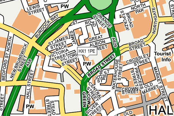 HX1 1PE map - OS OpenMap – Local (Ordnance Survey) HX1 1PE map - OS OpenMap – Local (Ordnance Survey)