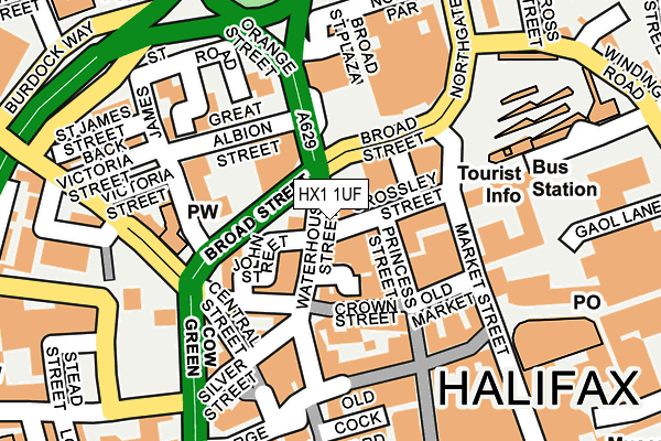 HX1 1UF map - OS OpenMap – Local (Ordnance Survey) HX1 1UF map - OS OpenMap – Local (Ordnance Survey)