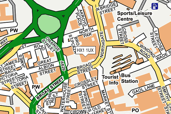 HX1 1UX map - OS OpenMap – Local (Ordnance Survey)