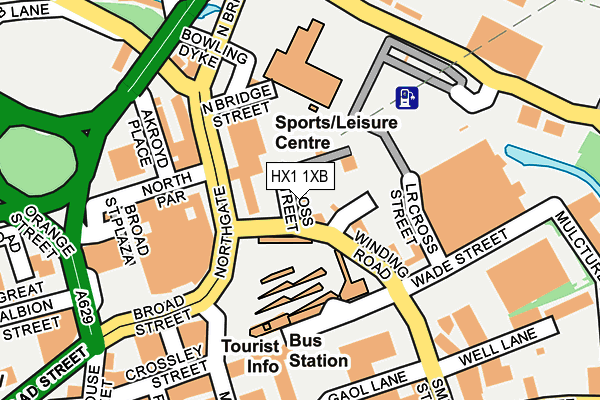 HX1 1XB map - OS OpenMap – Local (Ordnance Survey)