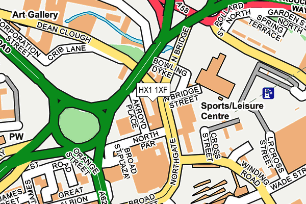 HX1 1XF map - OS OpenMap – Local (Ordnance Survey)