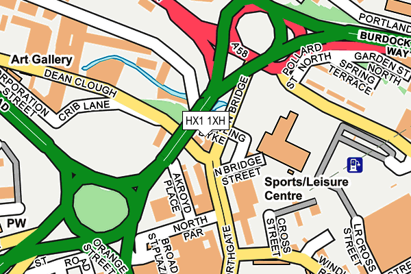 HX1 1XH map - OS OpenMap – Local (Ordnance Survey)