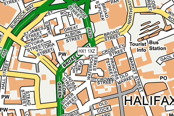 HX1 1XZ map - OS OpenMap – Local (Ordnance Survey) HX1 1XZ map - OS OpenMap – Local (Ordnance Survey)