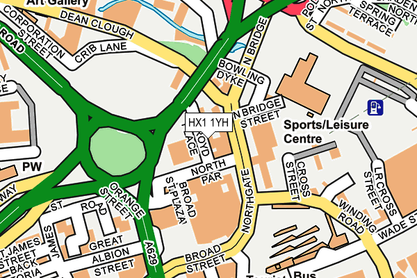 HX1 1YH map - OS OpenMap – Local (Ordnance Survey) HX1 1YH map - OS OpenMap – Local (Ordnance Survey)