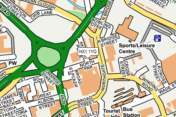 HX1 1YQ map - OS OpenMap – Local (Ordnance Survey)