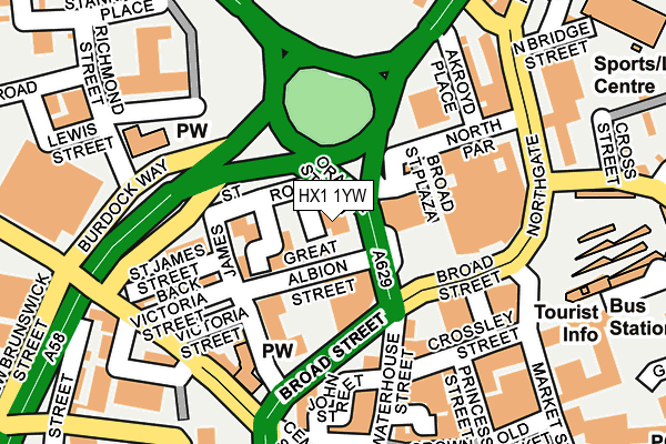 HX1 1YW map - OS OpenMap – Local (Ordnance Survey) HX1 1YW map - OS OpenMap – Local (Ordnance Survey)