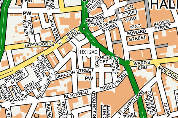 HX1 2AQ map - OS OpenMap – Local (Ordnance Survey) HX1 2AQ map - OS OpenMap – Local (Ordnance Survey)