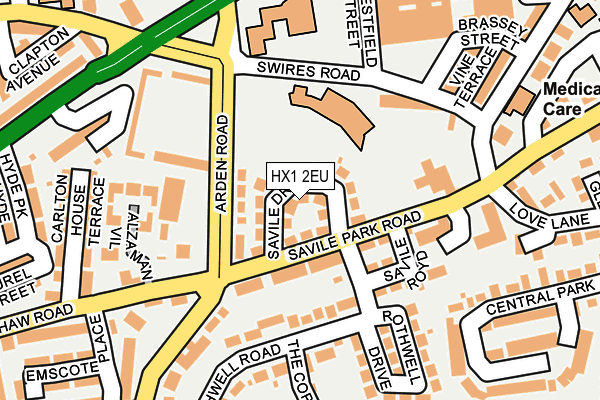 HX1 2EU map - OS OpenMap – Local (Ordnance Survey) HX1 2EU map - OS OpenMap – Local (Ordnance Survey)