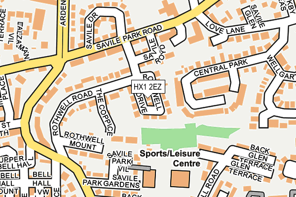 HX1 2EZ map - OS OpenMap – Local (Ordnance Survey) HX1 2EZ map - OS OpenMap – Local (Ordnance Survey)