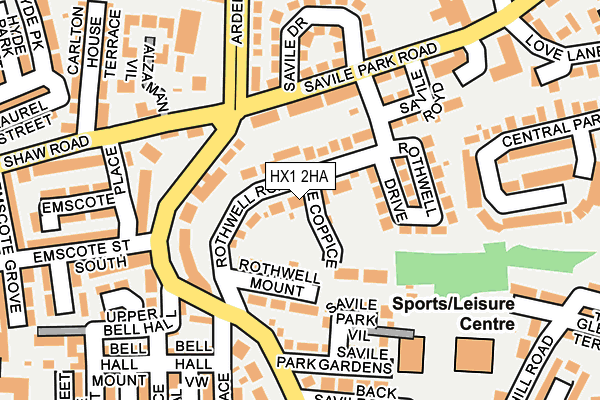 HX1 2HA map - OS OpenMap – Local (Ordnance Survey) HX1 2HA map - OS OpenMap – Local (Ordnance Survey)