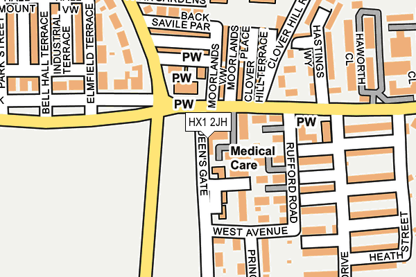 HX1 2JH map - OS OpenMap – Local (Ordnance Survey) HX1 2JH map - OS OpenMap – Local (Ordnance Survey)