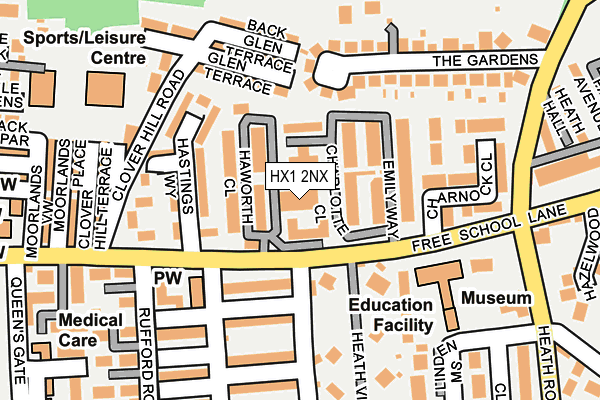 HX1 2NX map - OS OpenMap – Local (Ordnance Survey) HX1 2NX map - OS OpenMap – Local (Ordnance Survey)