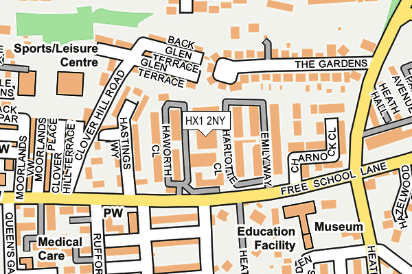 HX1 2NY map - OS OpenMap – Local (Ordnance Survey) HX1 2NY map - OS OpenMap – Local (Ordnance Survey)