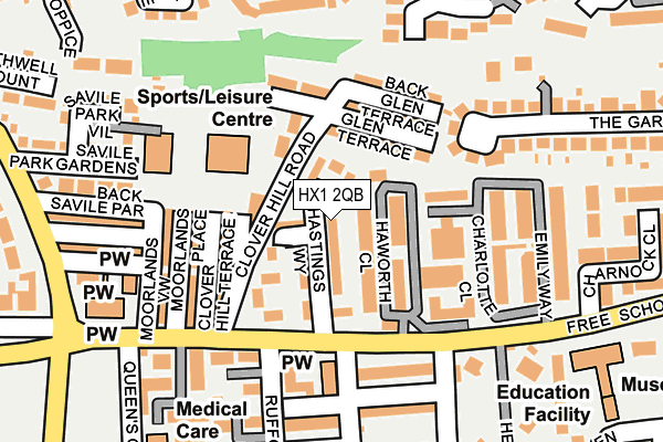 HX1 2QB map - OS OpenMap – Local (Ordnance Survey) HX1 2QB map - OS OpenMap – Local (Ordnance Survey)