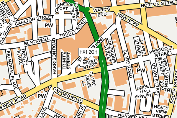 HX1 2QH map - OS OpenMap – Local (Ordnance Survey) HX1 2QH map - OS OpenMap – Local (Ordnance Survey)