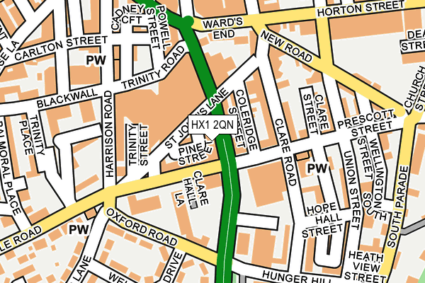 HX1 2QN map - OS OpenMap – Local (Ordnance Survey) HX1 2QN map - OS OpenMap – Local (Ordnance Survey)