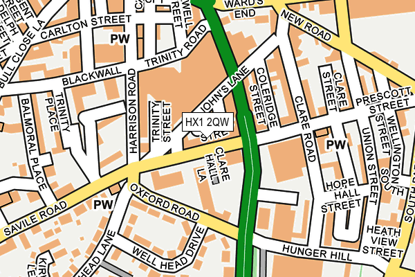 HX1 2QW map - OS OpenMap – Local (Ordnance Survey) HX1 2QW map - OS OpenMap – Local (Ordnance Survey)