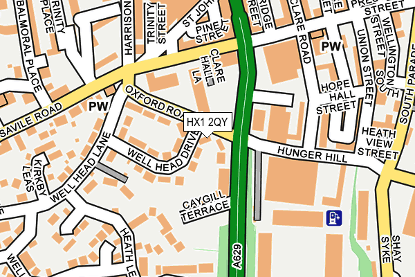 HX1 2QY map - OS OpenMap – Local (Ordnance Survey) HX1 2QY map - OS OpenMap – Local (Ordnance Survey)