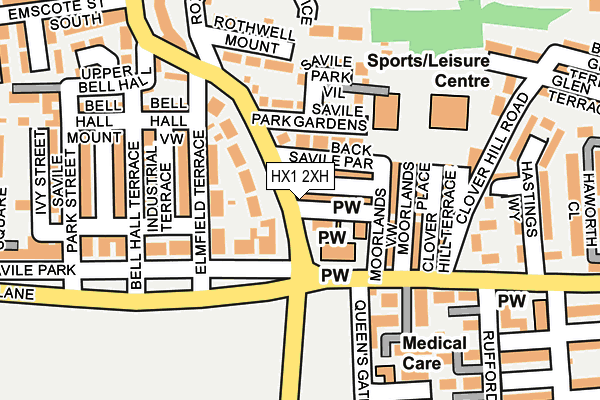 HX1 2XH map - OS OpenMap – Local (Ordnance Survey) HX1 2XH map - OS OpenMap – Local (Ordnance Survey)