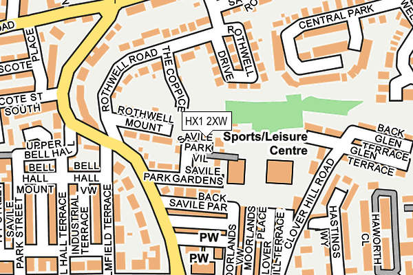 HX1 2XW map - OS OpenMap – Local (Ordnance Survey) HX1 2XW map - OS OpenMap – Local (Ordnance Survey)