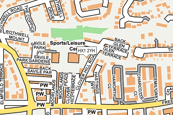 HX1 2YH map - OS OpenMap – Local (Ordnance Survey) HX1 2YH map - OS OpenMap – Local (Ordnance Survey)