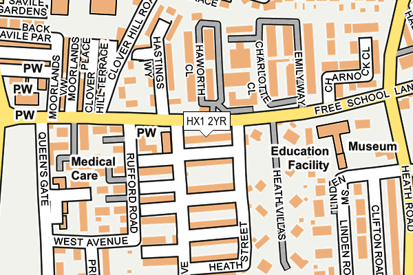 HX1 2YR map - OS OpenMap – Local (Ordnance Survey) HX1 2YR map - OS OpenMap – Local (Ordnance Survey)