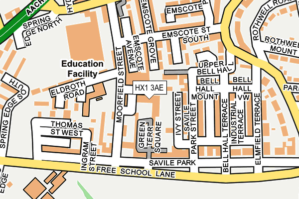 HX1 3AE map - OS OpenMap – Local (Ordnance Survey) HX1 3AE map - OS OpenMap – Local (Ordnance Survey)
