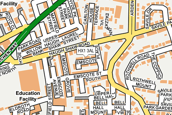 HX1 3AL map - OS OpenMap – Local (Ordnance Survey) HX1 3AL map - OS OpenMap – Local (Ordnance Survey)