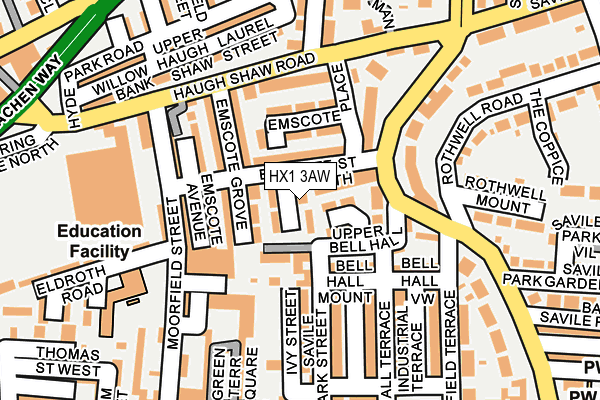 HX1 3AW map - OS OpenMap – Local (Ordnance Survey) HX1 3AW map - OS OpenMap – Local (Ordnance Survey)