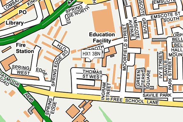 HX1 3BN map - OS OpenMap – Local (Ordnance Survey) HX1 3BN map - OS OpenMap – Local (Ordnance Survey)