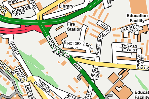 HX1 3BX map - OS OpenMap – Local (Ordnance Survey)