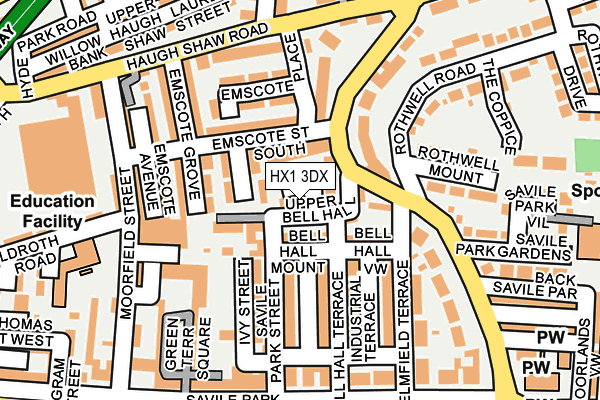 HX1 3DX map - OS OpenMap – Local (Ordnance Survey) HX1 3DX map - OS OpenMap – Local (Ordnance Survey)